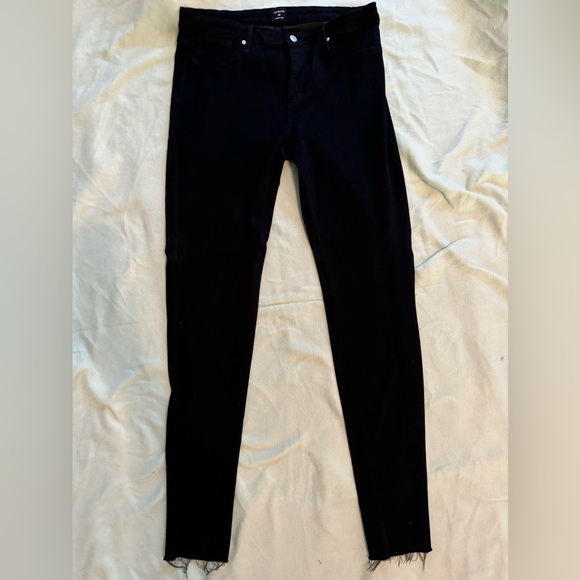 Black Skinny Jeans with Scissor Hem - Picture 4 of 7